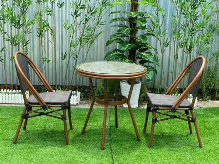 Bàn ghế cafe giả mây Bạc Liêu