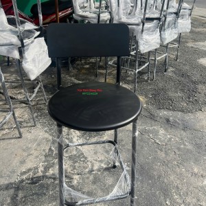 Ghế bar lưng tựa sắt sơn tĩnh điện – Ghế quầy cao bền đẹp, hiện đại